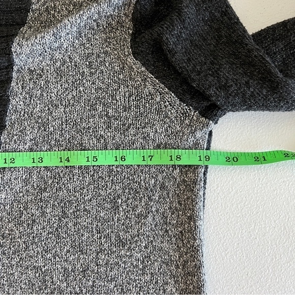 Anna Rose Open Cardigan Women's Size Medium Drape Front Heathered Gray & Black - Picture 7 of 9